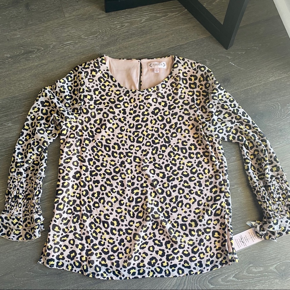 NWT Nanette Lepore Cheetah Print Top